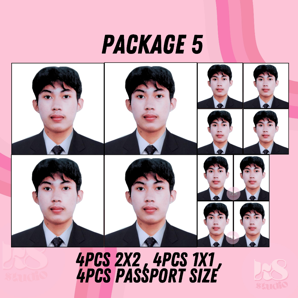 Ink8 Id Pictures Package Photo Printing 1x1 2x2 Passport Size Photo Shopee Philippines 5214