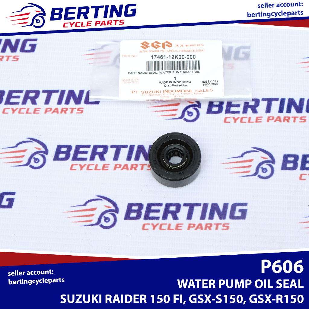 SGP WATER PUMP OIL SEAL Suzuki Raider 150 FI GSXS150 GSXR150 Genuine