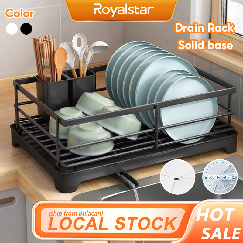 Royalstar Dish Drainer Rack Stainless Bowl Holder Automatic Dish Drying ...