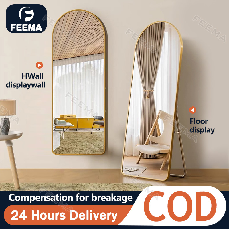 HD FullLength Mirror, Standing Leaning Mirror,WallMounted Glass Floortoceiling Mirror Home