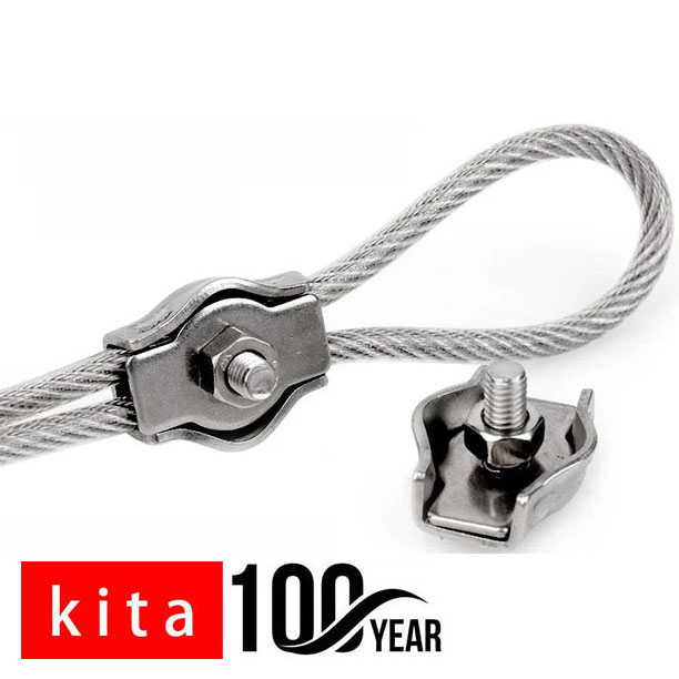 M3 Single Wire Rope Clip HSCGIN 20PCS M3 Stainless Steel Simplex Bolt Cable Clamp For 1/8 Inch Diameter Wire Cable, M3 Poly Rope Connector, M3 Single Wires Splicer Connector - View #8