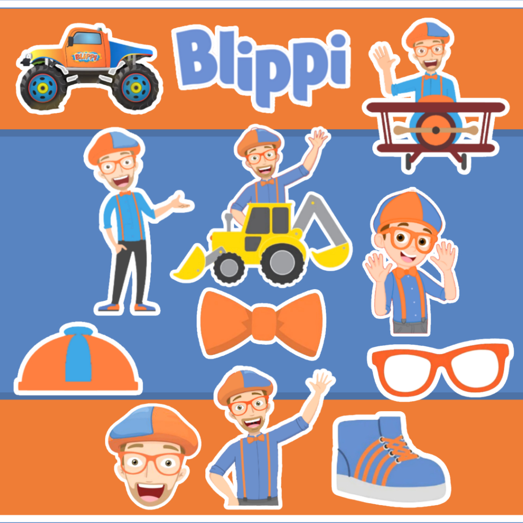 Blippi Stickers 12 Pcs Per Sheetset Shopee Philippines