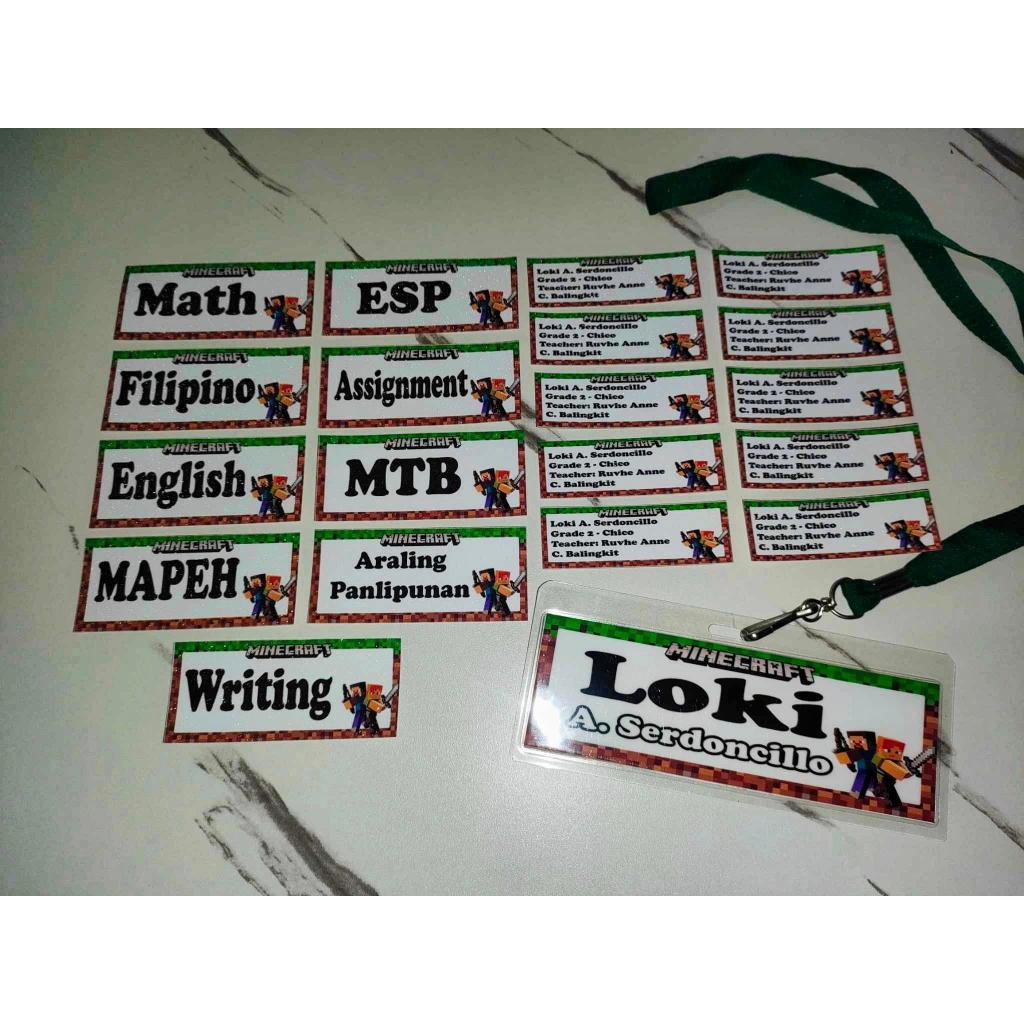 Personalized Subject Labels and Name Tag Set | Shopee Philippines
