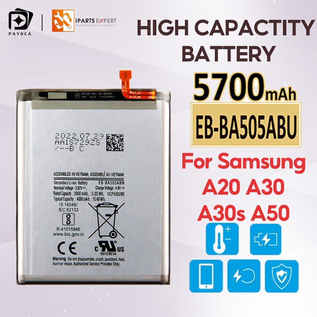 IPARTSEXPERT Original Battery EBBA505ABU 4000mAh Battery For SAMSUNG Galaxy A50 A30 A30s Phone