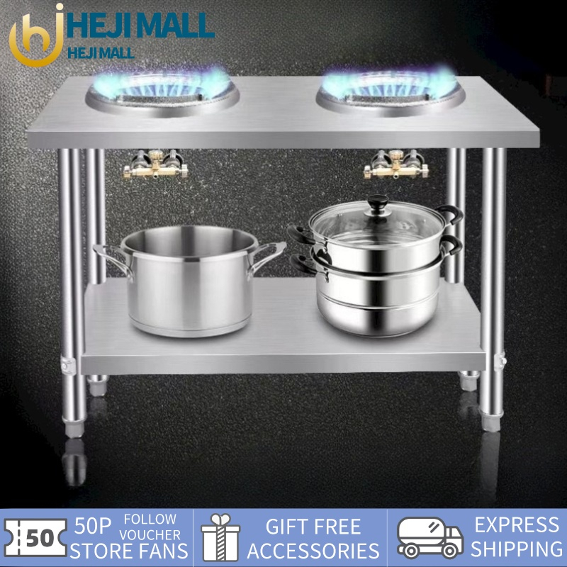 Stainless steel table stove commercial gas stove table Single and double burner operating table
