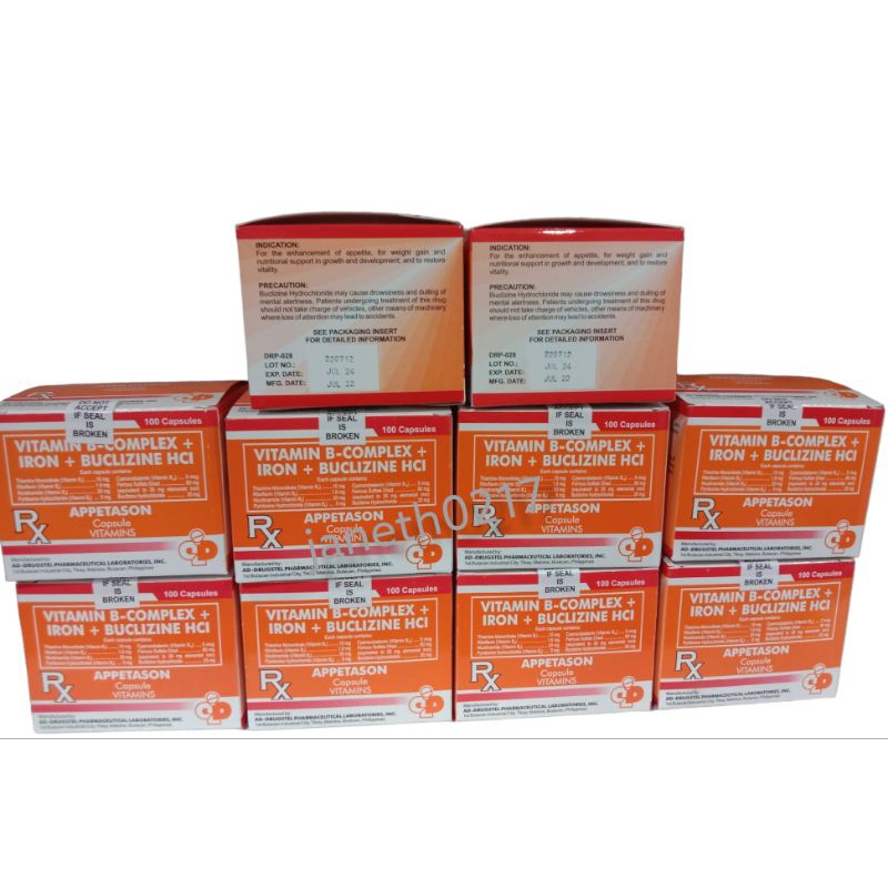 APPETASON CAPSULE ( Vitamin HCI ) Shopee