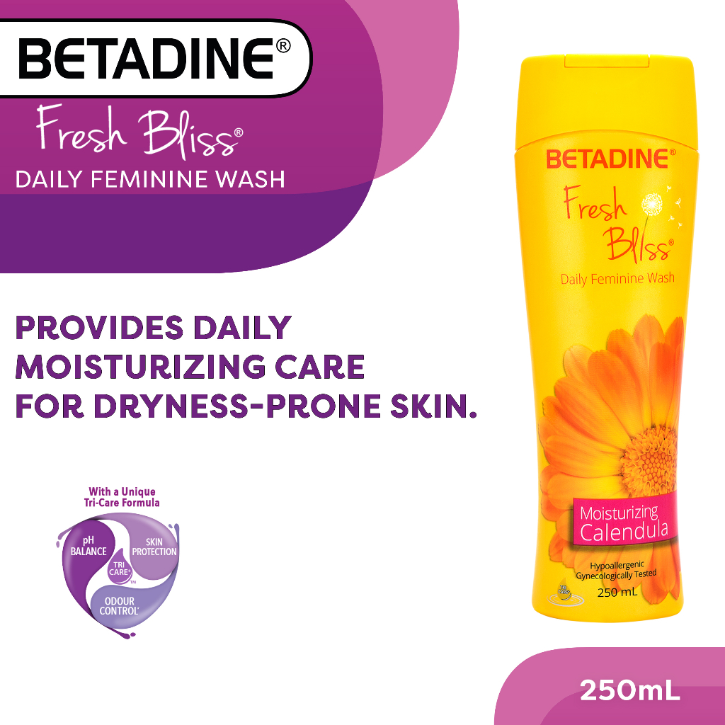 BETADINE® Fresh Bliss® Moisturizing Calendula 250mL | Shopee Philippines