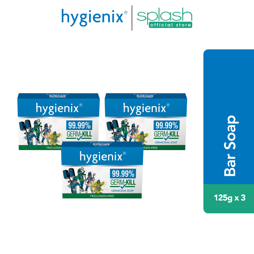 Hygienix AntiBacterial Germicidal Bar Soap with Moisturizer 125g Set of