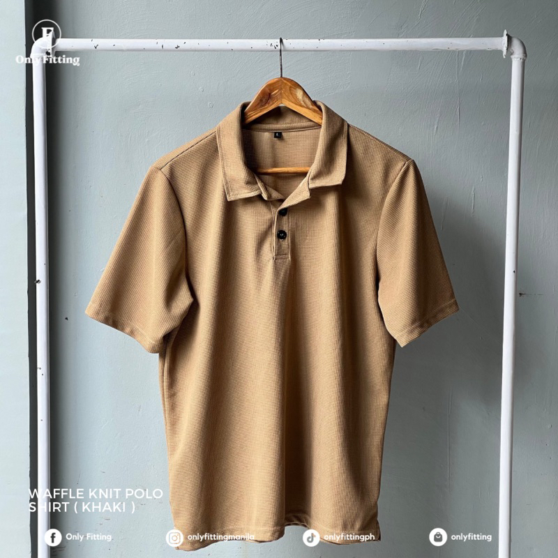 Amari Waffle Knit Polo Shirts for Men - Only Fitting | Shopee Philippines