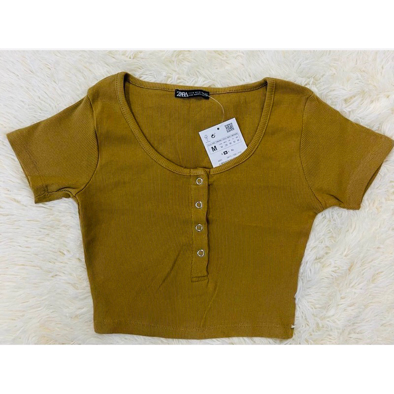 Basic snap Button Ladies Crop top | Shopee Philippines