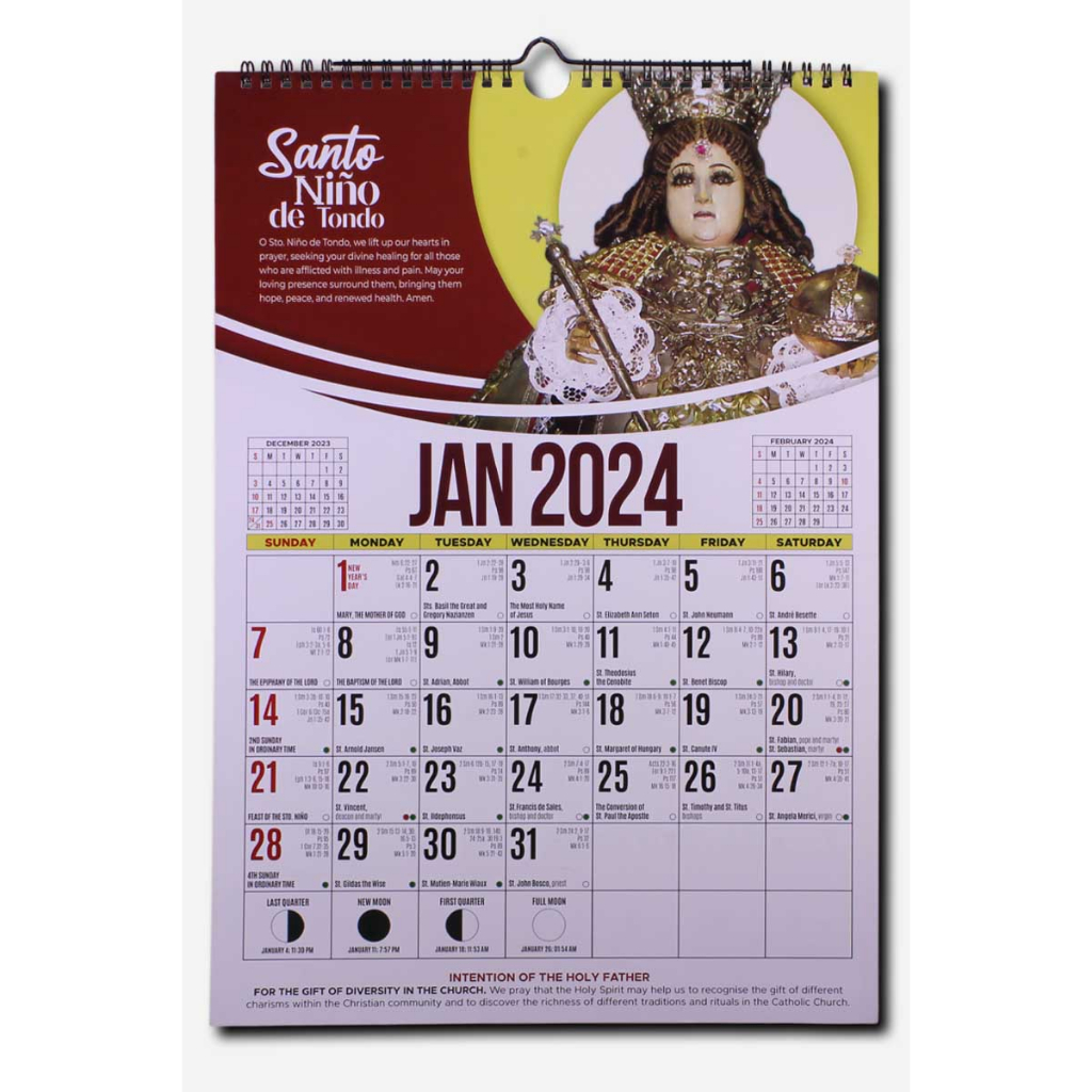 DEVOTIONAL CALENDAR 2024/ RELIGIOUS IMAGES CALENDAR Shopee Philippines