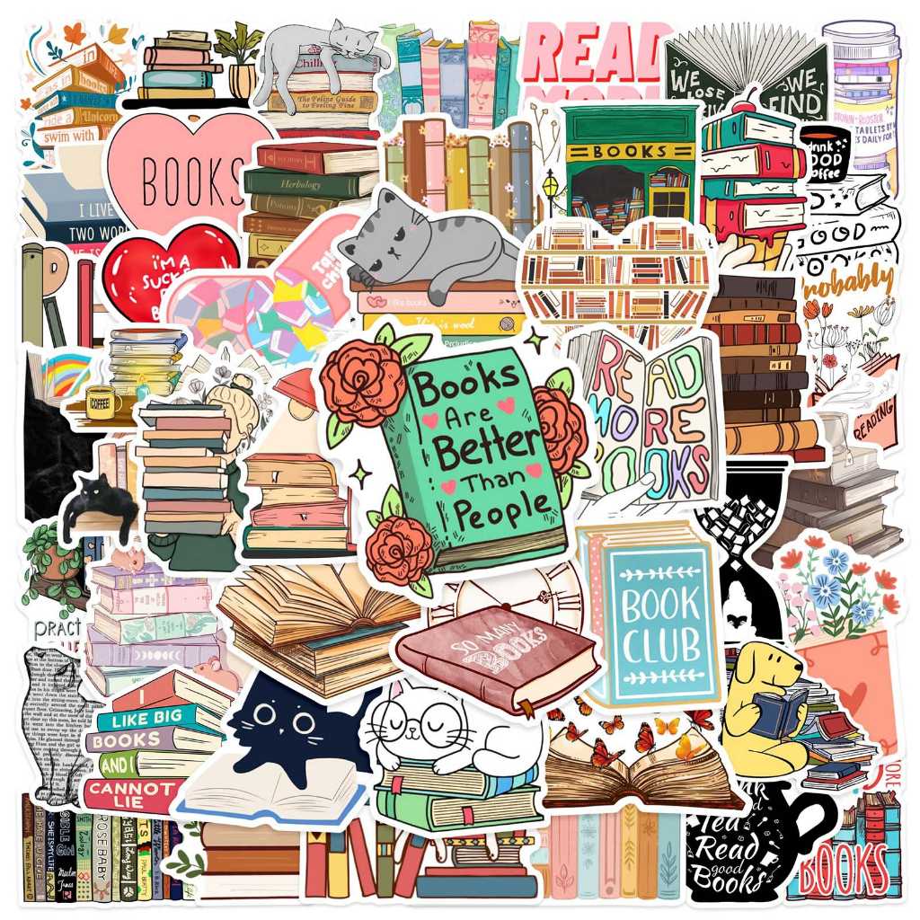50PCS Book design L50-Book waterproof sticker | Shopee Philippines
