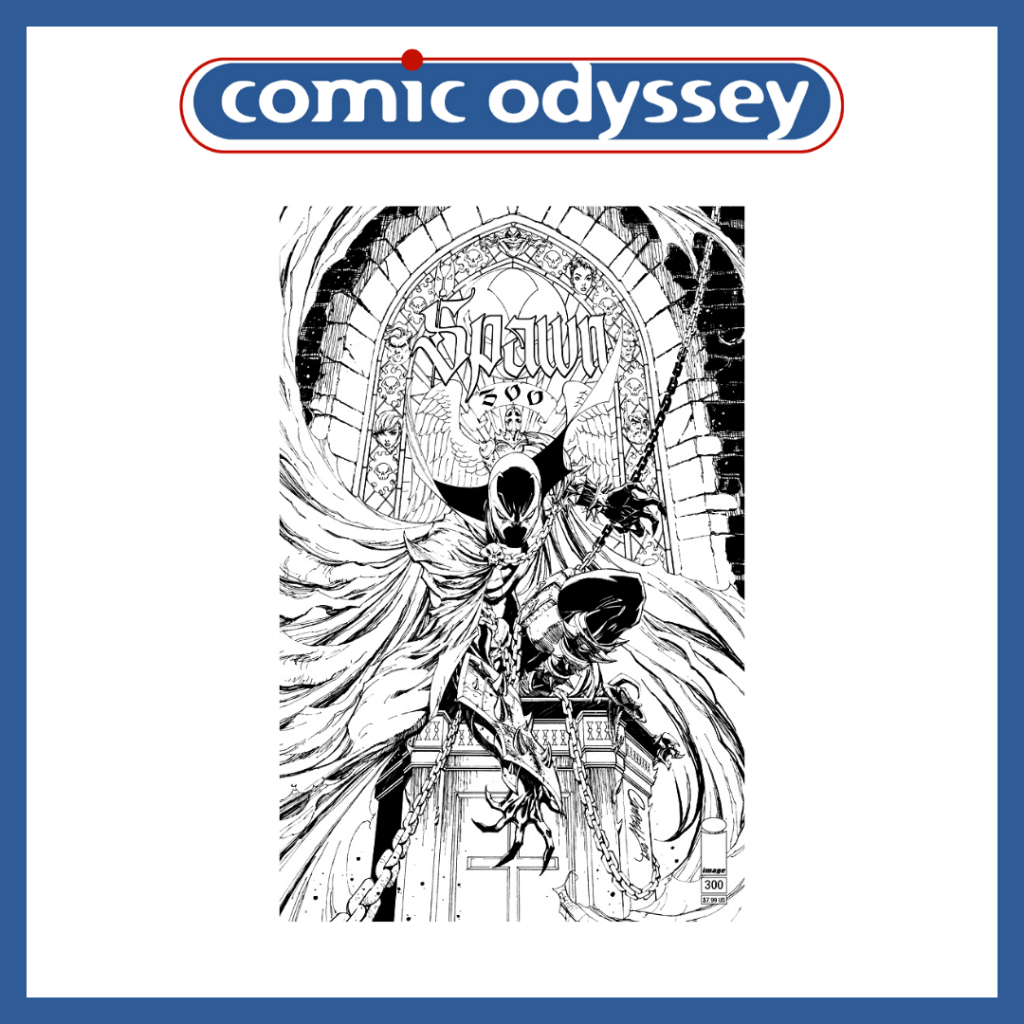 SPAWN #300 (1992) J. Scott Campbell BLACK &WHITE Variant Cover | Shopee ...