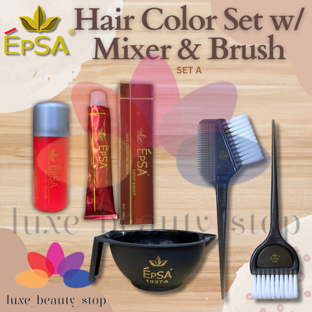 EPSA Hair Color Set with Mixing Bowl and Brush Shopee Philippines