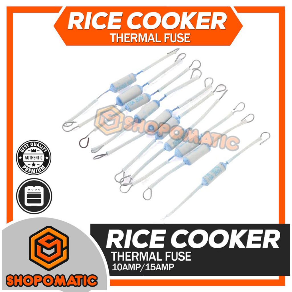 SHOPO Rice Cooker Thermal Fuse 10A & 15A – Safety Overheat Protector ...