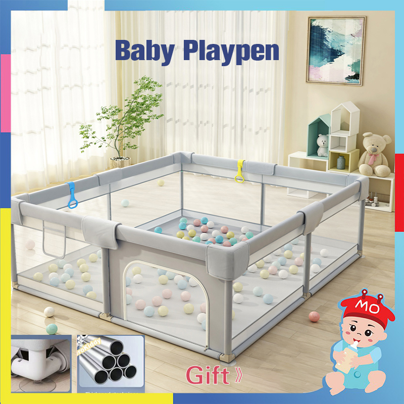 【Free Shipping】Playpen for Baby With Stainless Steel Frame Safety ...