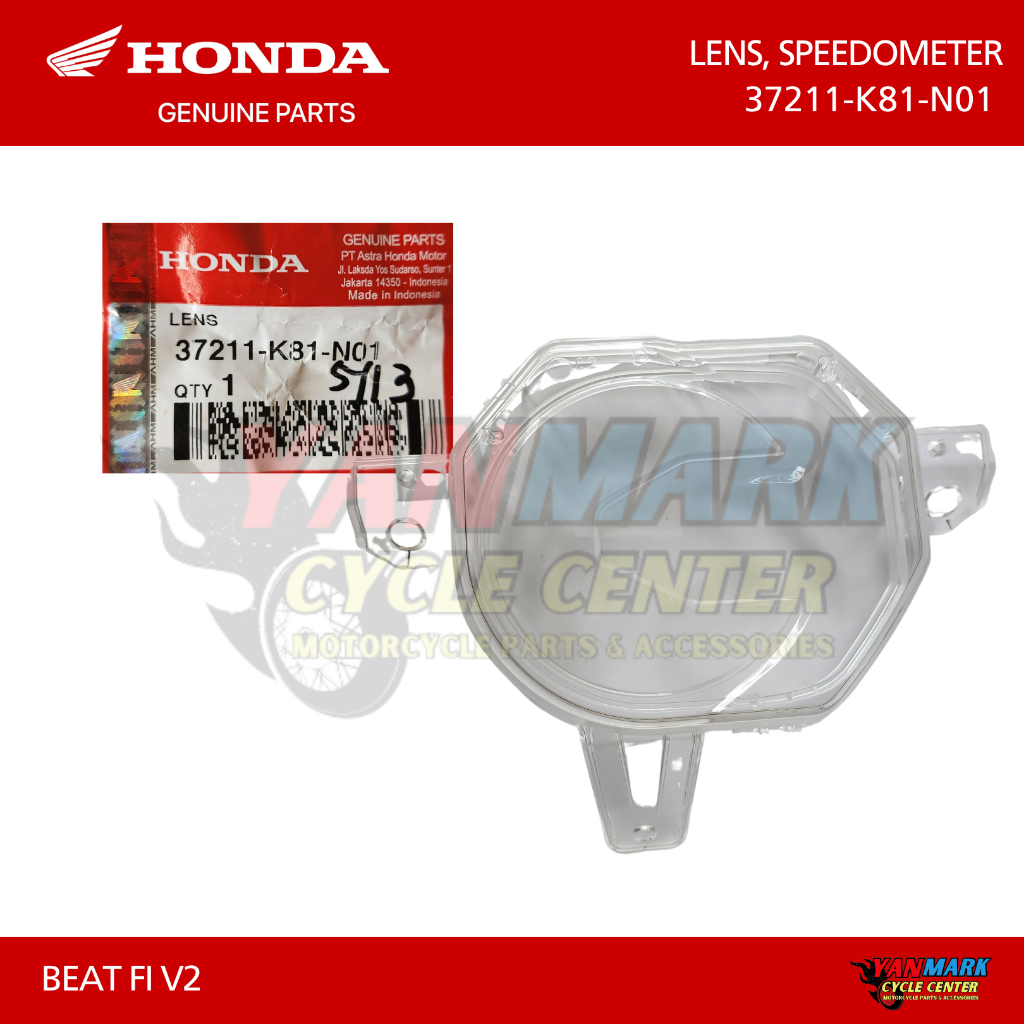 ORIGINAL HONDA - LENS, SPEEDOMETER - BEAT FI V2 - 37211-K81-N01 ...