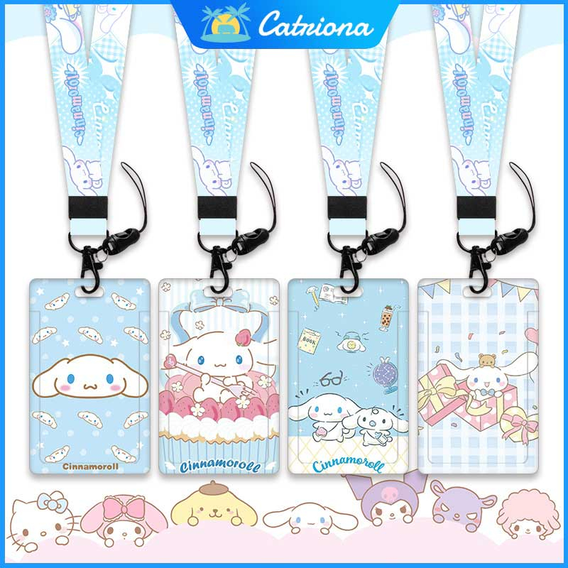 Japan Sanrio Id Holder Melody Kuromi Authentic Retractable Lanyard Hard