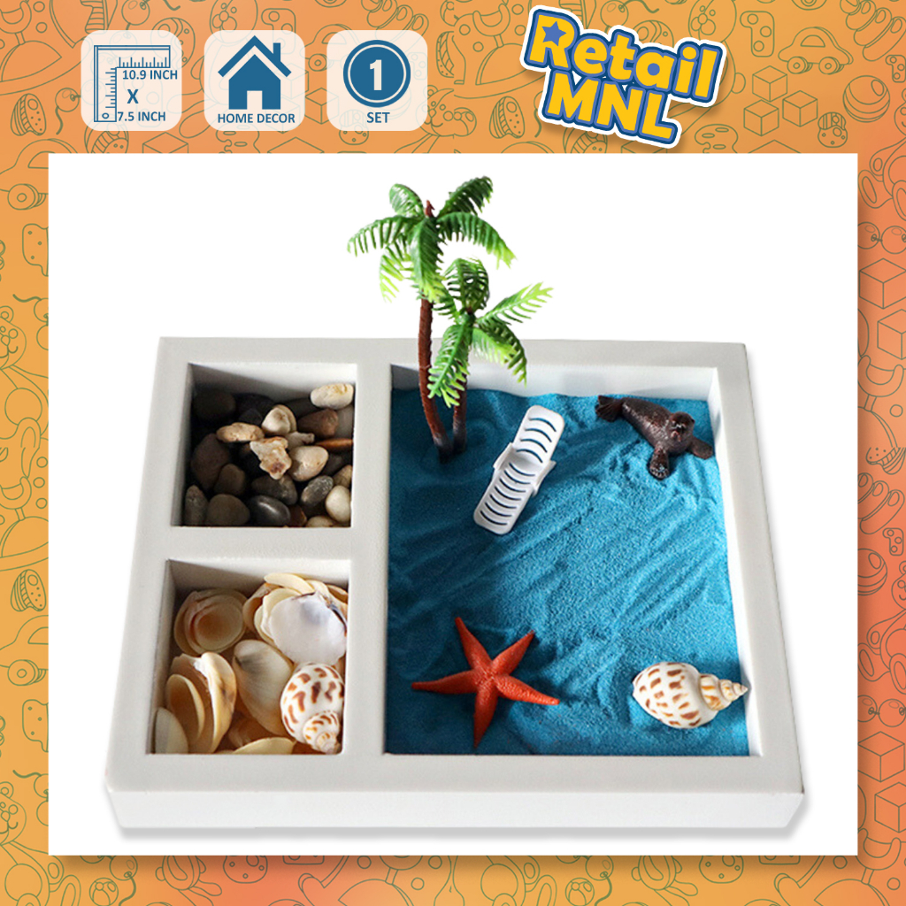 Retailmnl Desk Sandbox Mini Zen Sand Decoration Miniature Beach Desk ...