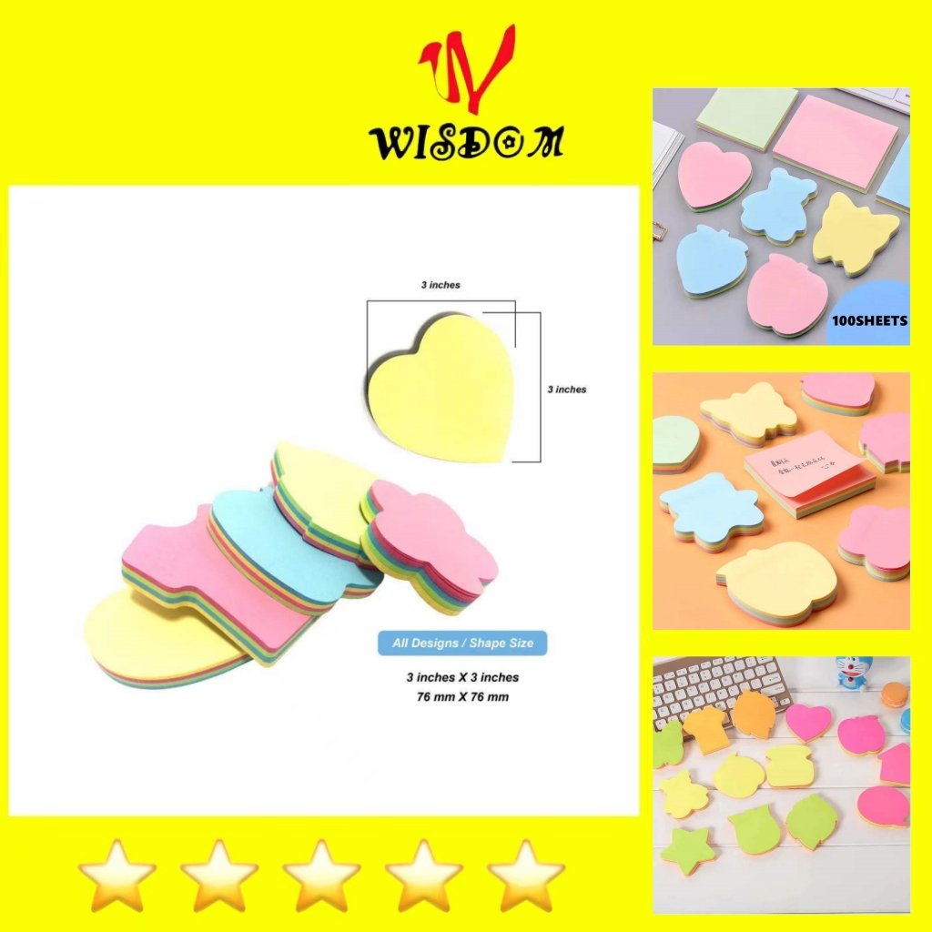 WISDOM c87 sticky note（shape）assorted SCHOOL SUPPLIES /GIVEAWAYS ...