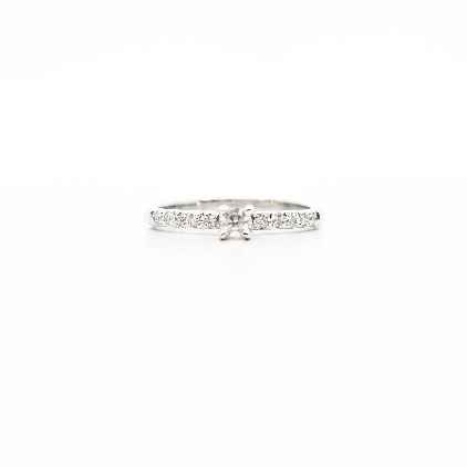 14K Locally Made White Gold Lady Ring with Diamonds | Shopee Philippines