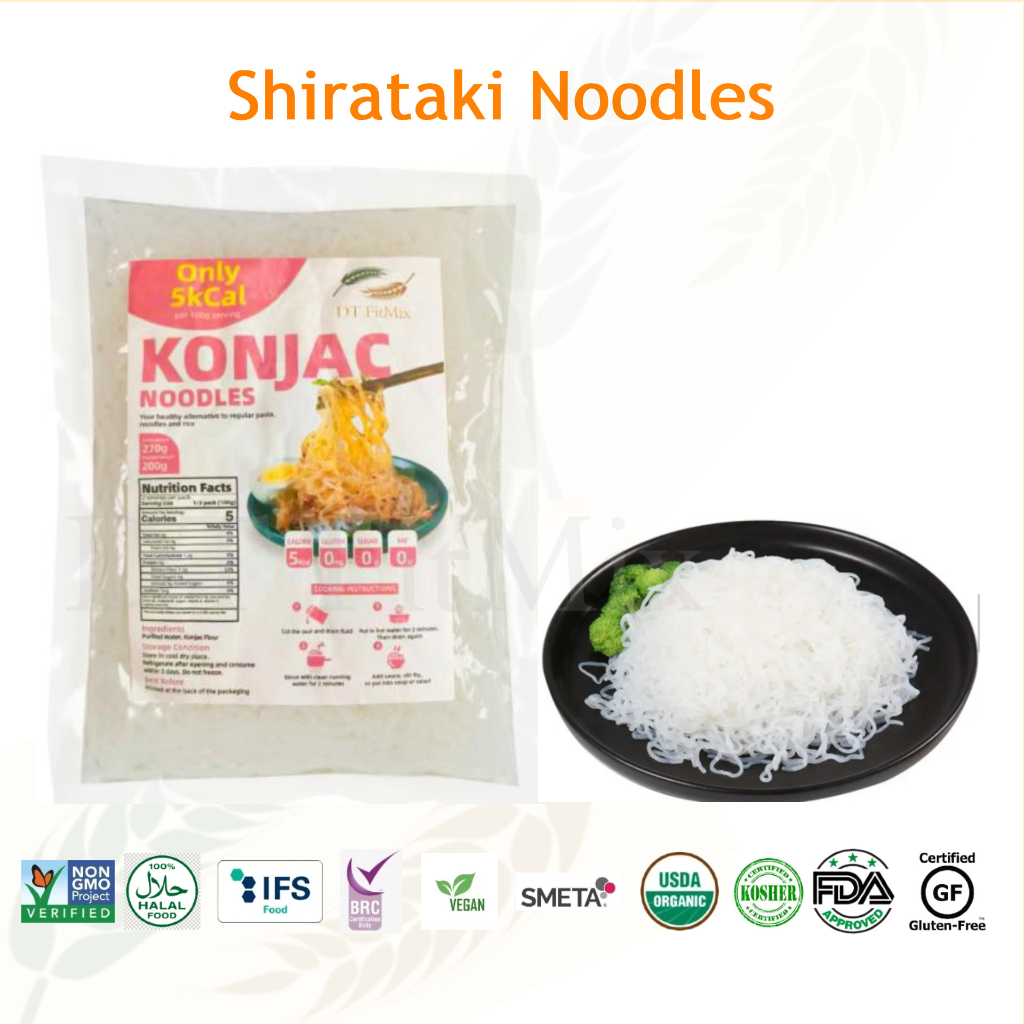 Dt Fitmix Wet And Dry Dried Shirataki Konjac Rice And Noodles Keto Low Carb Approved Shopee