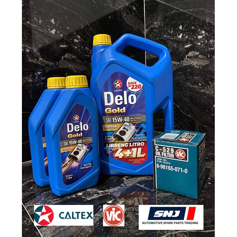 6L+1L FREE CALTEX DELO GOLD CHANGE OIL BUNDLE FOR ISUZU DMAX/MUX