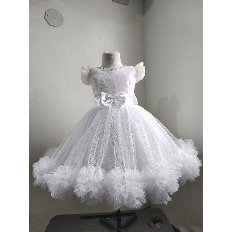 Raffles BallGowns with pearls_ Gowns for flower girl, Birthday ...