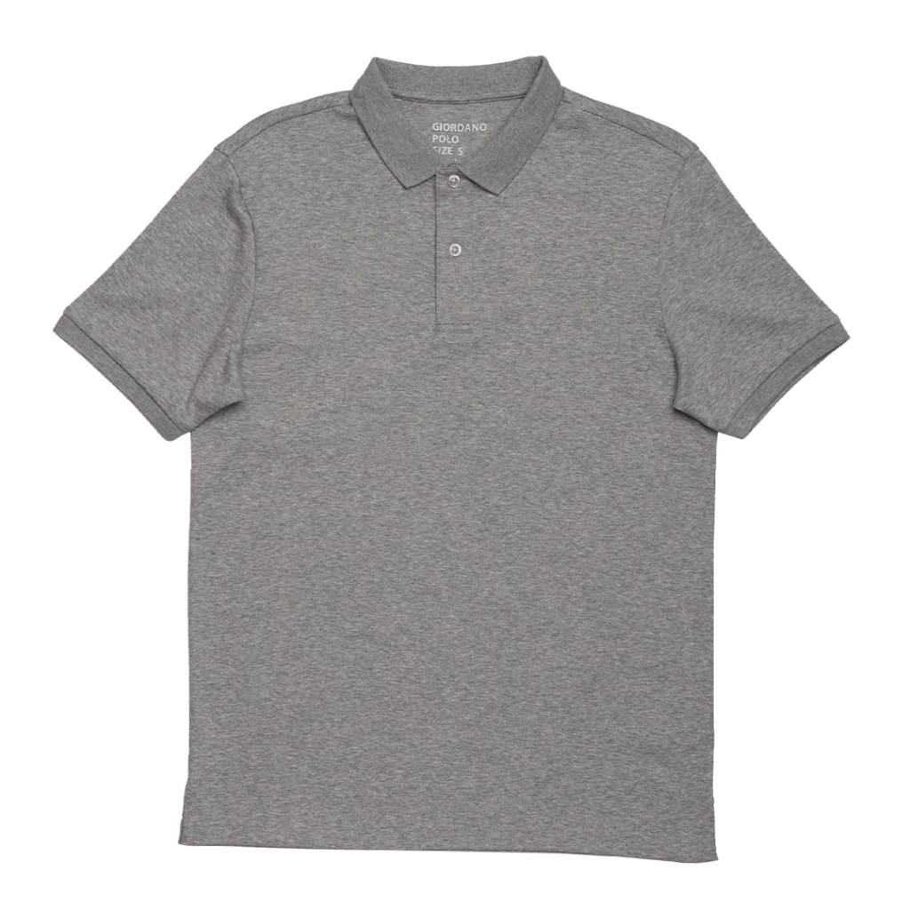 GIORDANO Men's Liquid Touch Polo (01012291) - 10 - Mid Heather Grey ...