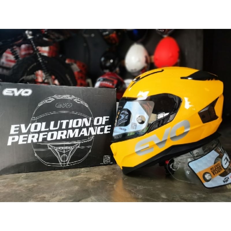 EVO AR-01 Full Face Helmet Yellow | Shopee Philippines