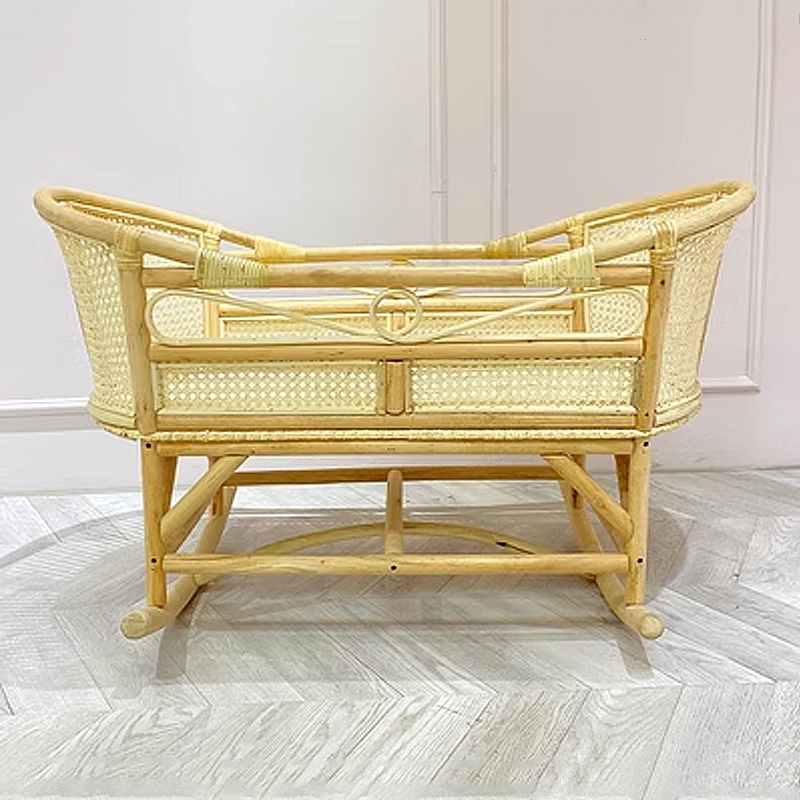 Baby Crib Bamboo And Rattan Crib Bed For Baby New Born Shopee