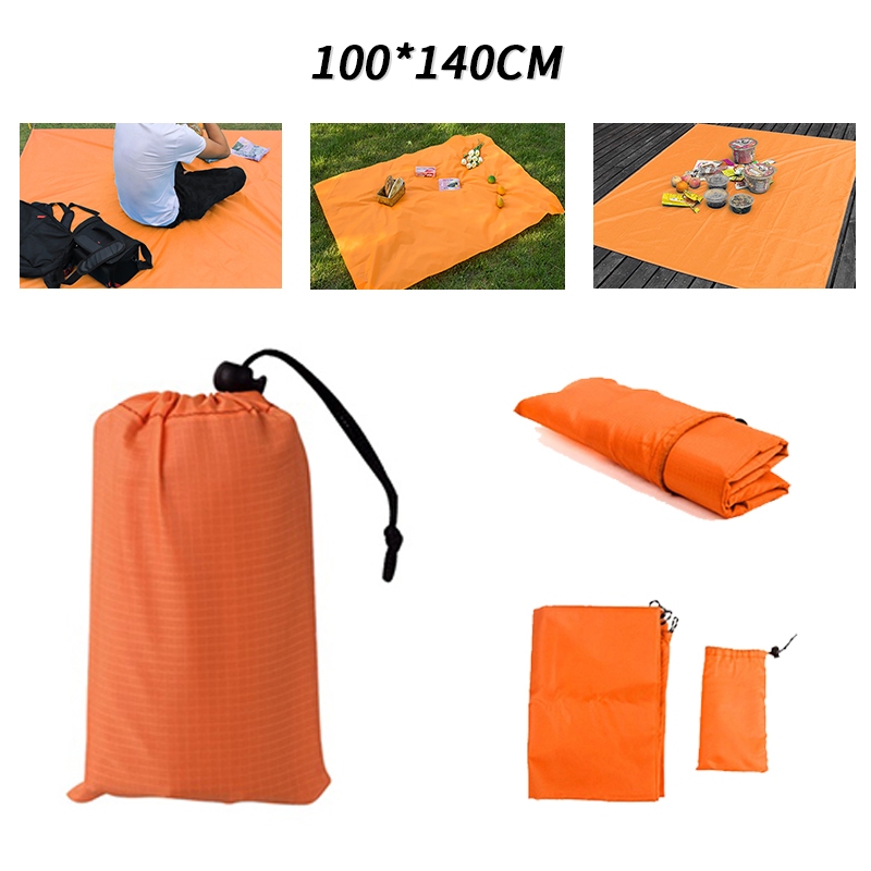 Sandproof Beach Blanket Lightweight Pocket Waterproof Picnic Blanket