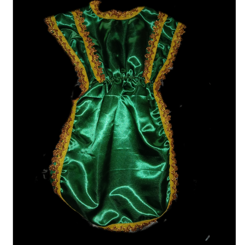 green emerald velvet dress Sto. Nino