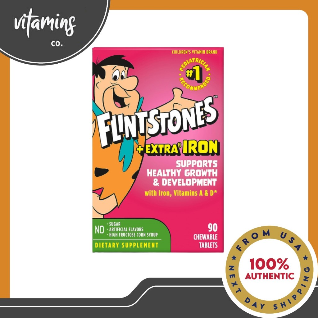 Flintstones Chewable Kids Multivitamins with Iron (90 count) Shopee