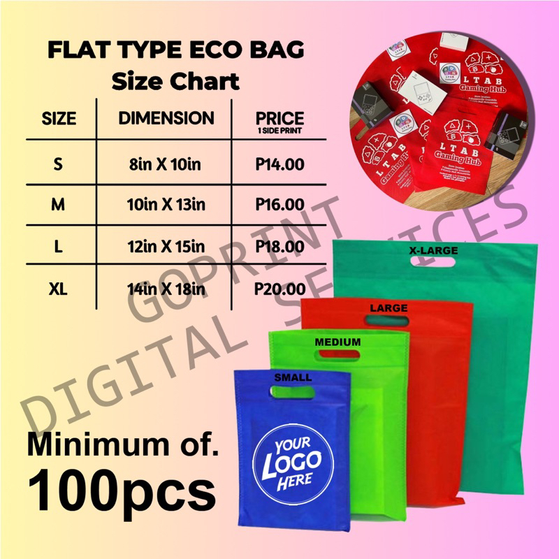 Customized Eco Bag (Free Layout) Shopee Philippines