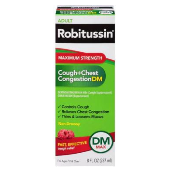 Robitussin Adult Maximimum Strength Cough Chest Congestion DM Max Non ...