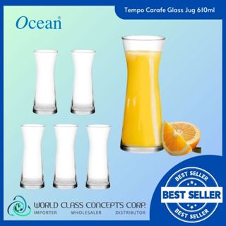 2 Pack - Large White (clear) Plastic Carafe Pitcher -Acrylic -BPA Free -57  oz.(1.7 LT.) - Durable - For Juice - Water - Wine - Iced Tea or Milk- Not