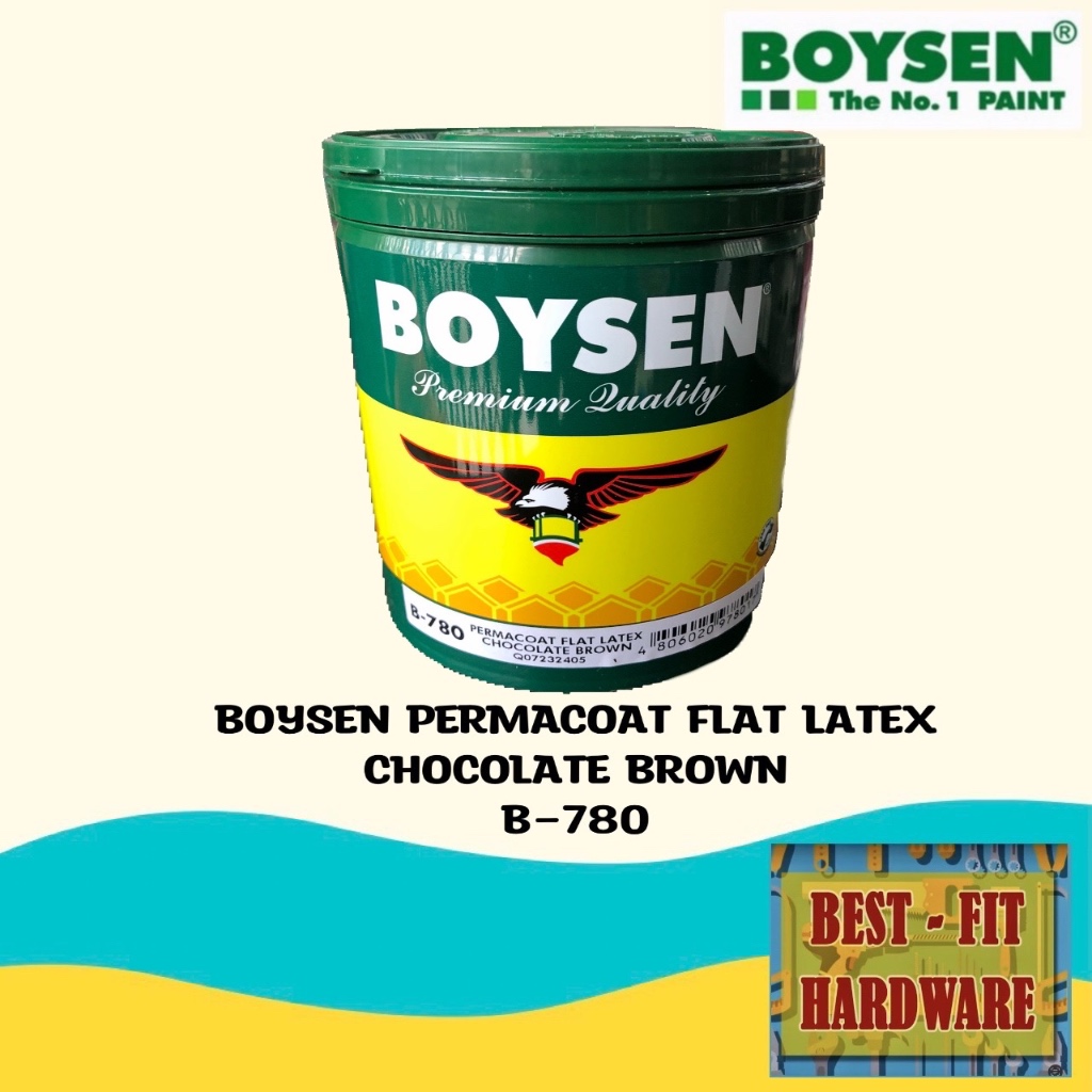 BOYSEN PERMACOAT FLAT LATEX CHOCOLATE BROWN B-780 1 LITER | Shopee ...