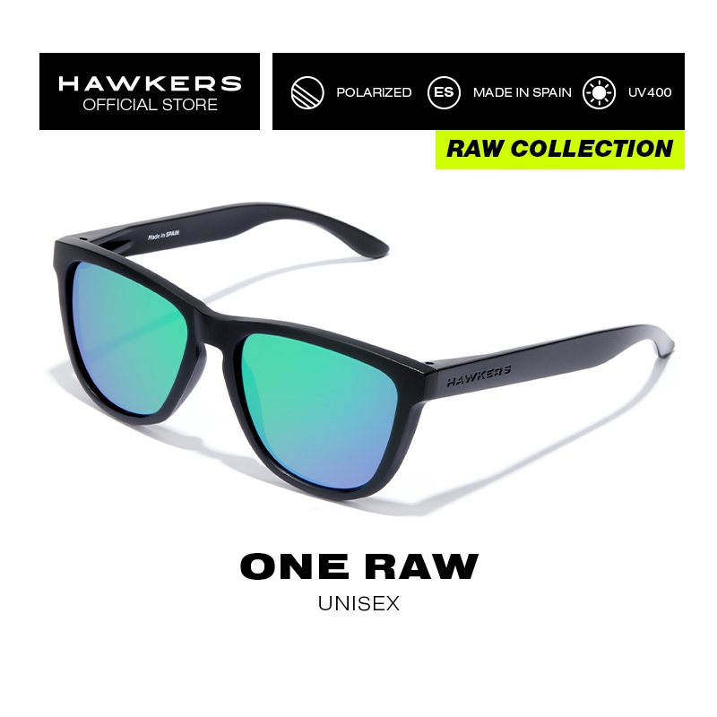 HAWKERS Polarized One Raw Sunglasses For Men And Women Unisex. Official Product Designed And Made In Spain