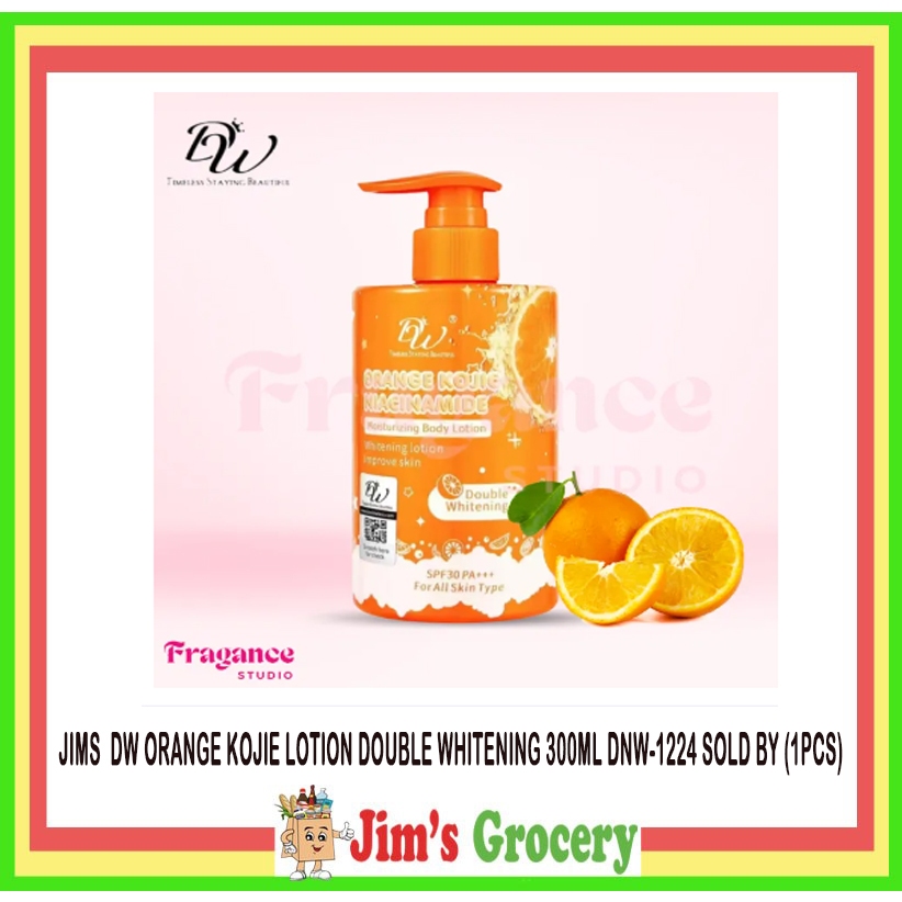 JIMS DW ORANGE KOJIE LOTION DOUBLE WHITENING 300ML DNW1224 SOLD BY