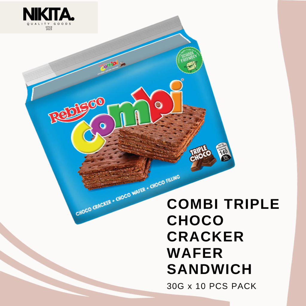 [NIKITA.] COMBI TRIPLE CHOCO CRACKER WAFER SANDWICH | Shopee Philippines