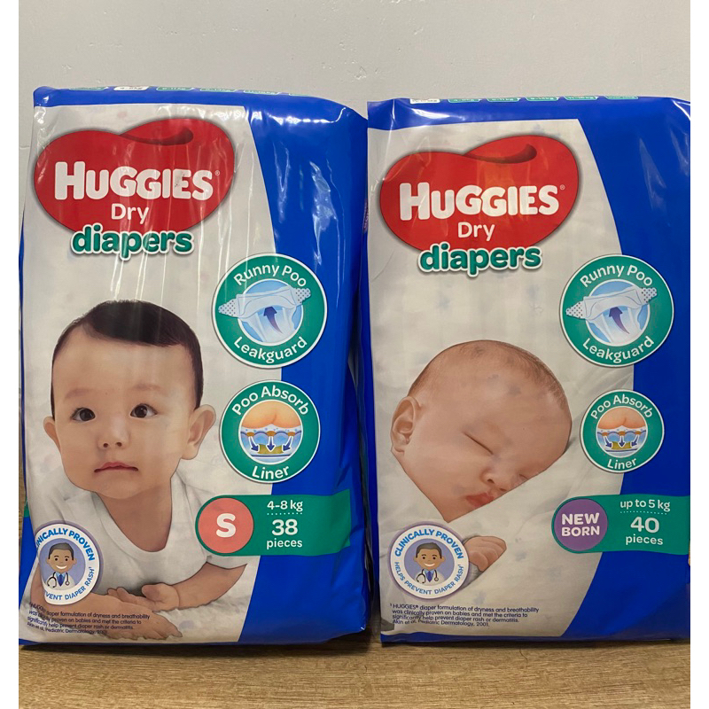 Huggies Dry Diapers Newborn 40s / Small 38s Shopee Philippines