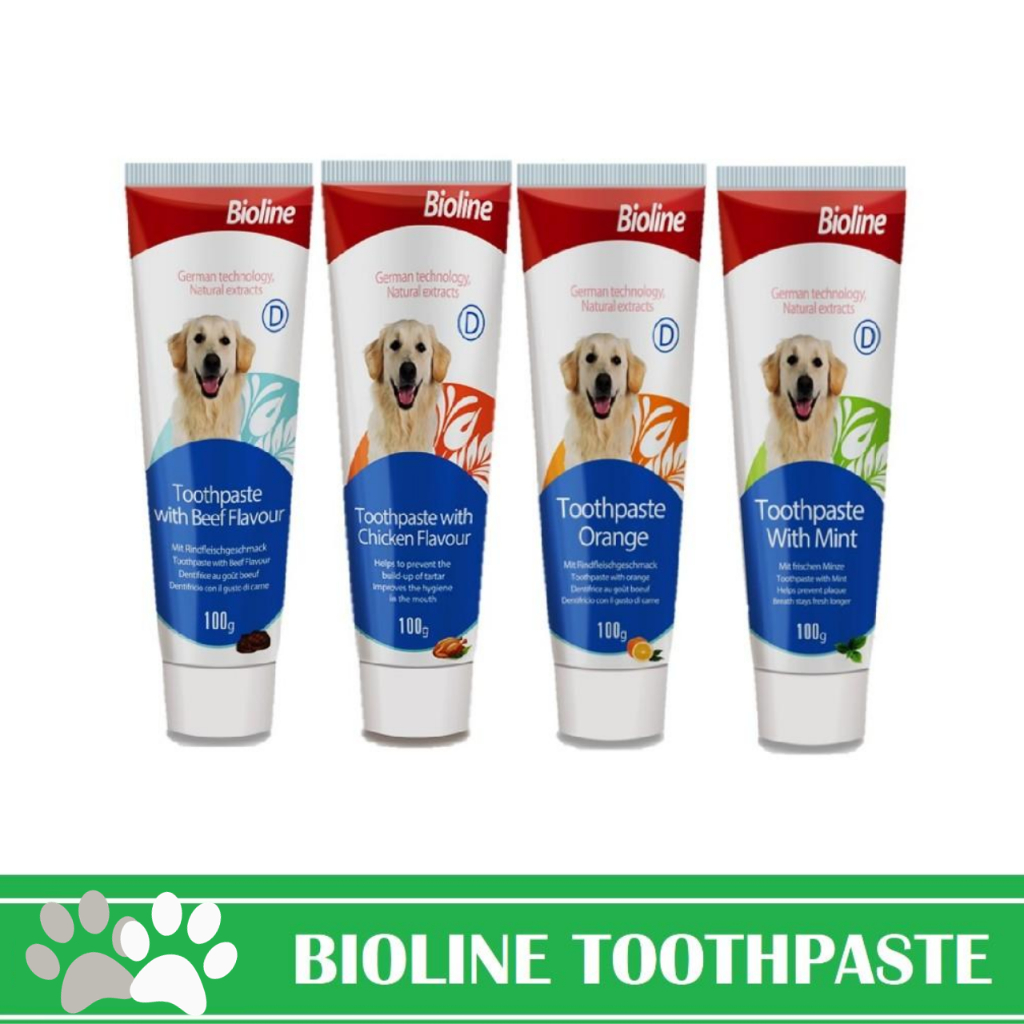 Bioline Single Toothpaste 100g for Dog s Fresh Breath Mint Chicken Orange and Beef Flavor Shopee Philippines