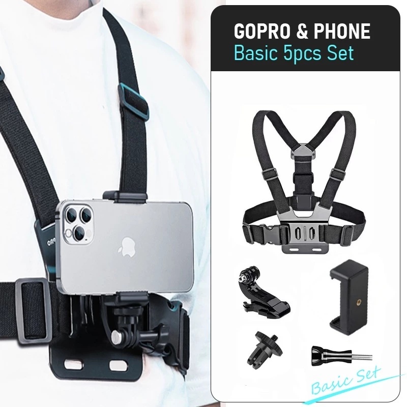 Mobile Phone Chest Strap Mount GoPro Chest Harness Holder for VLOG/POV ...