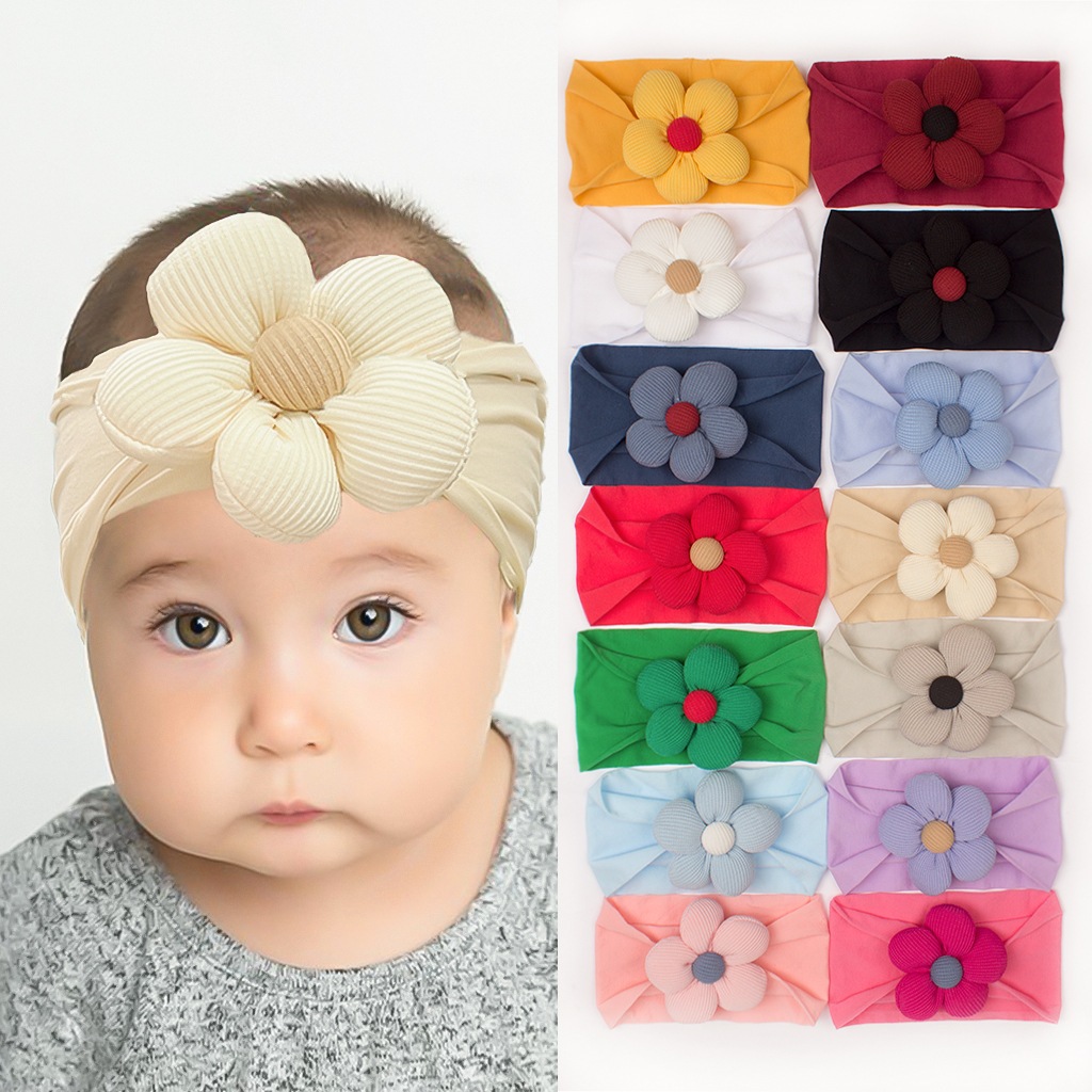 Newborn flower elastic headband, cute hair accessories for baby girl ...