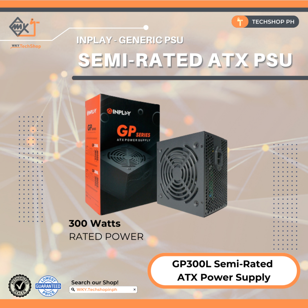 Inplay - Generic PSU GP300L Semi-Rated ATX Power Supply | Shopee ...