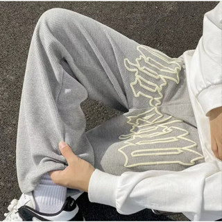 Unisex Outfit Polyester Aesthetic Waffle Track Pants Korean Trends ...