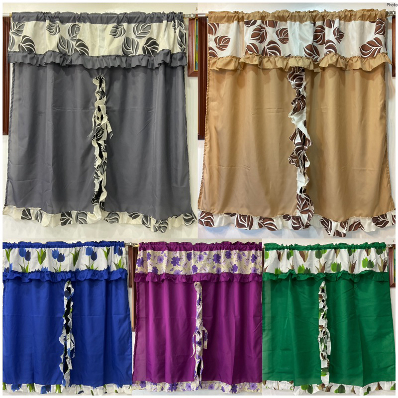 NEW PLAIN SPLIT CURTAIN Biyak Kurtina 20 Colors Available Geena Fabric ...