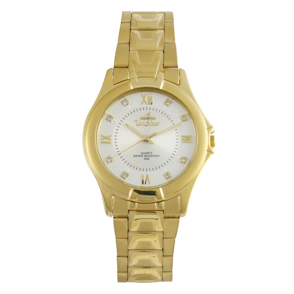 UniSilver TIME Men's Analog Gold Stainless Steel KW172-1204 Watch ...