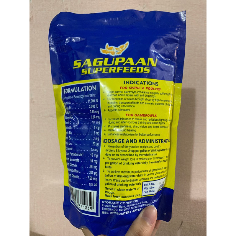 SAGUPAAN SELECTROGEN PLUS MVM FOR ANIMALS (500GRAMS) | Shopee Philippines